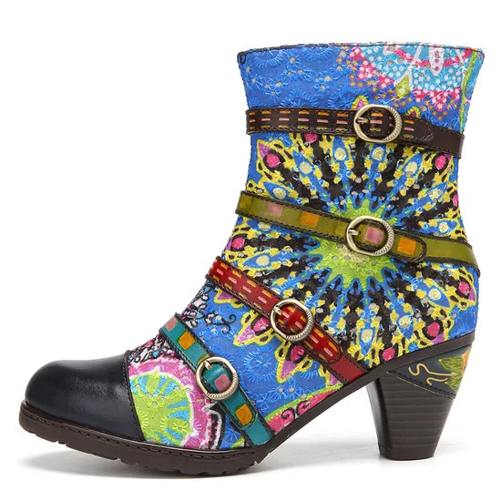 Embroidered Ankle Booties 4